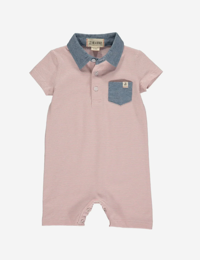 Pink Saltash Polo Romper