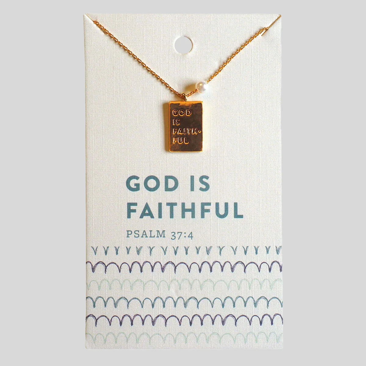 God Is Faithful Keepsake Necklace