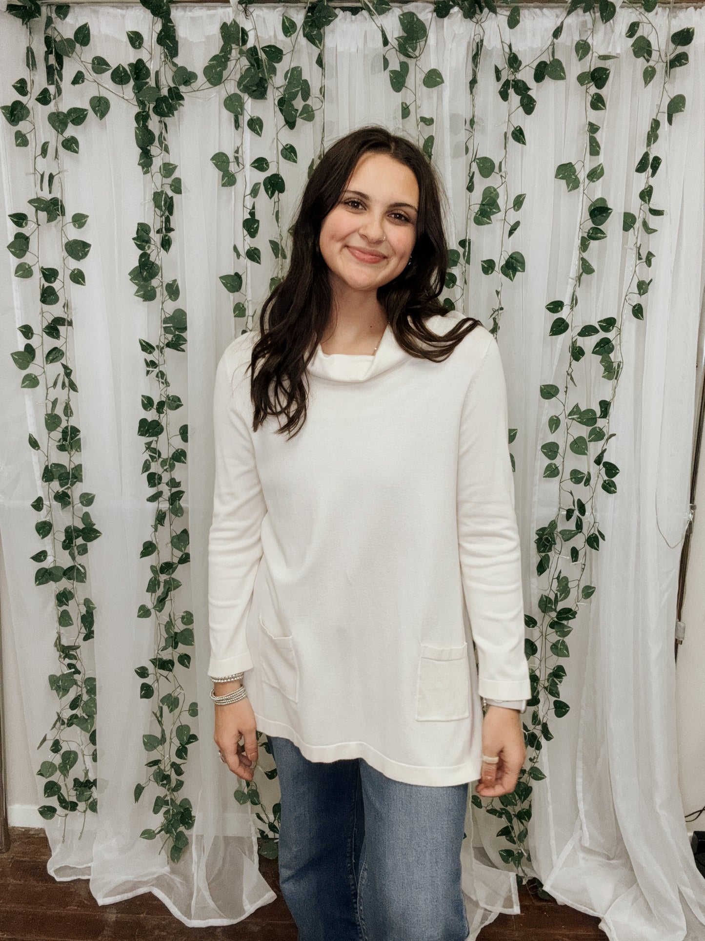 Ivory Cowl Sweater Top