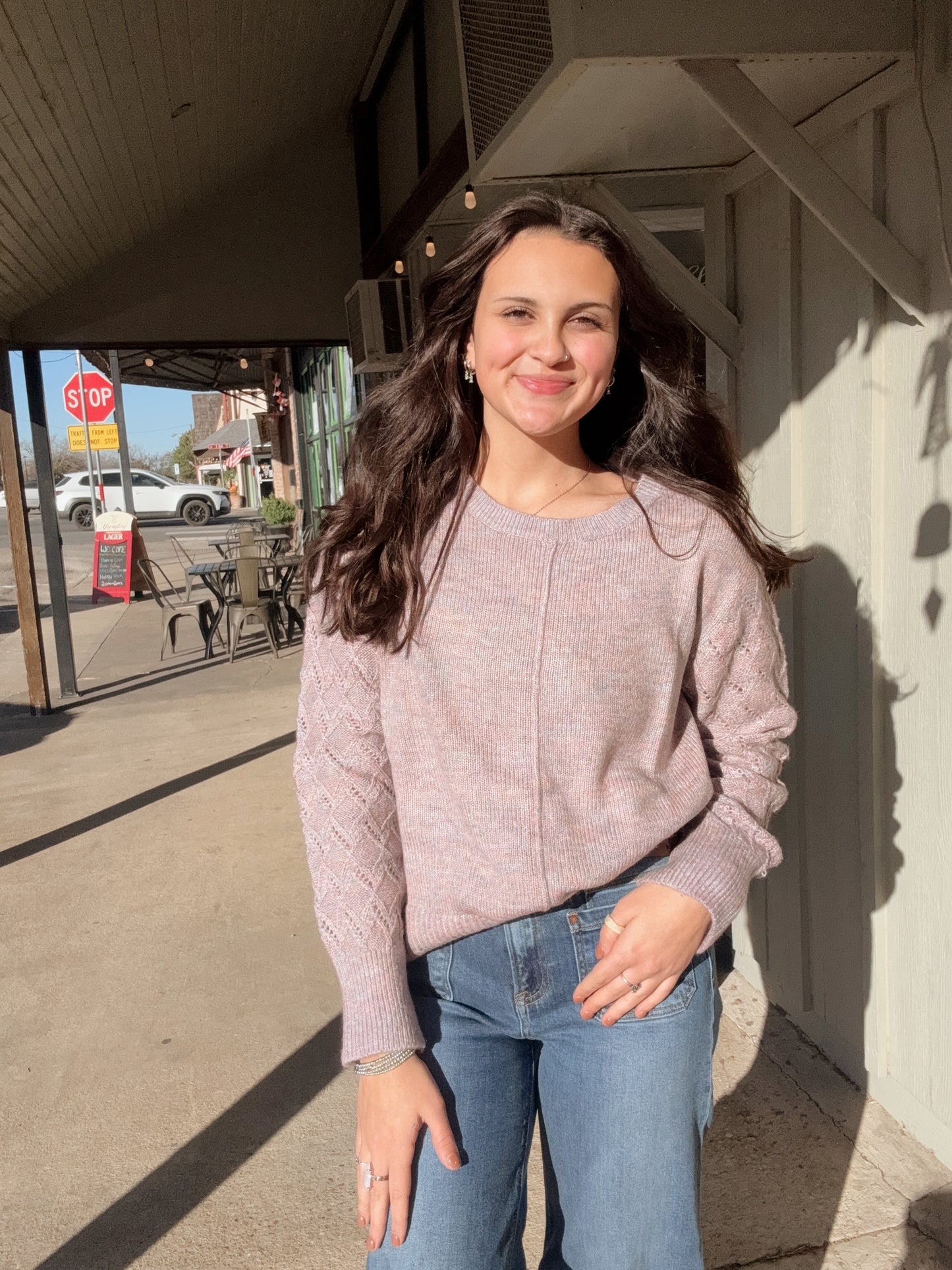 Soft Mauve Knit Sweater