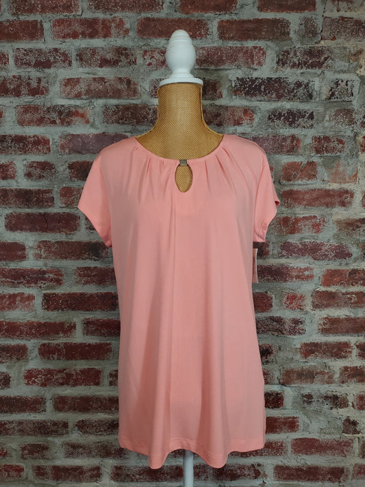 Sandy Peach Cap Slv Top