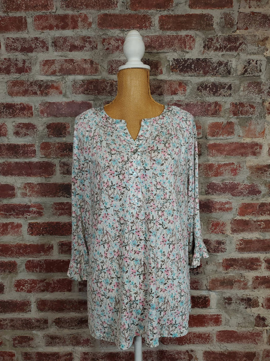 Blush & Sky Floral Top