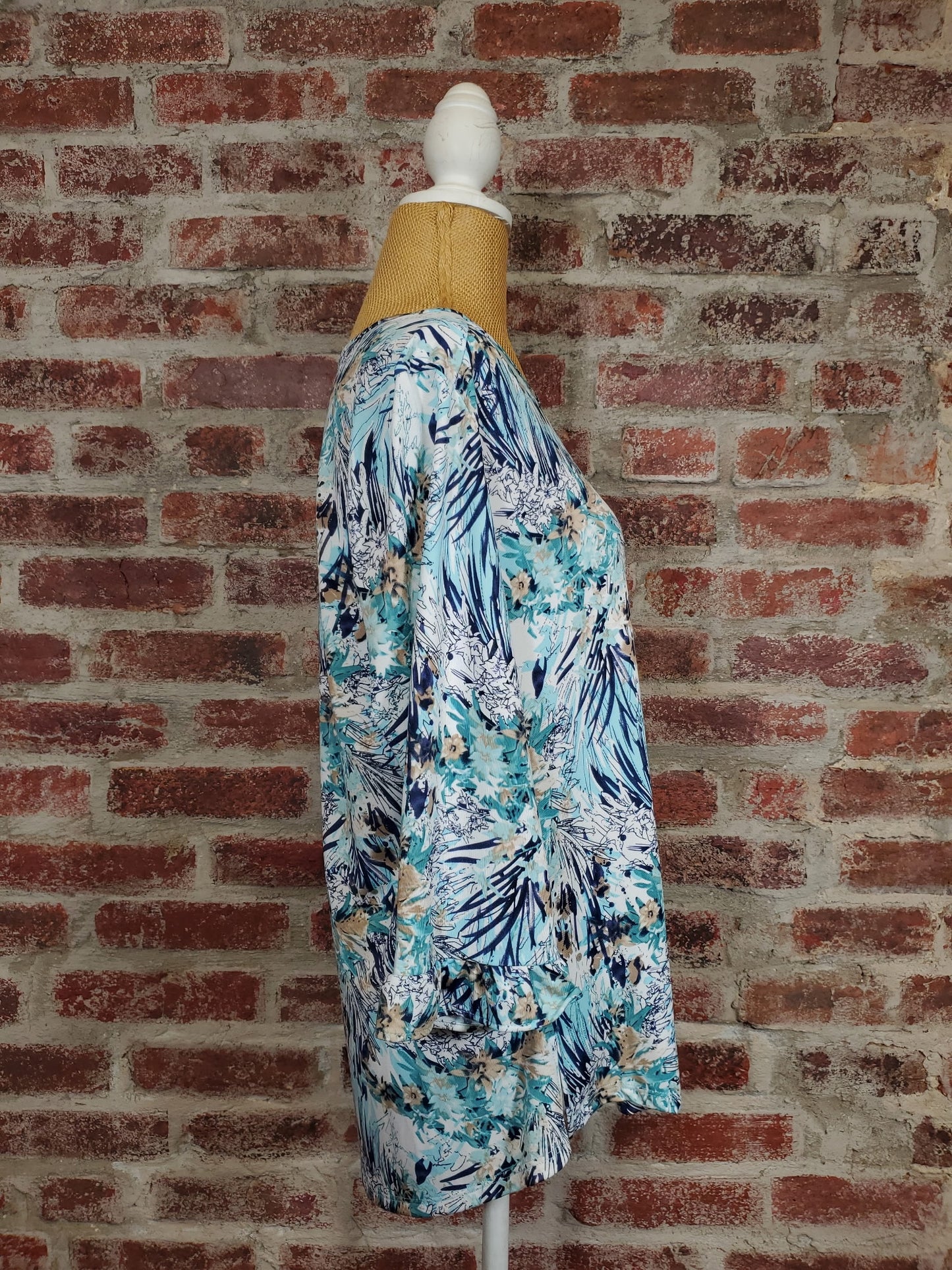 Coastal Teal Floral Top