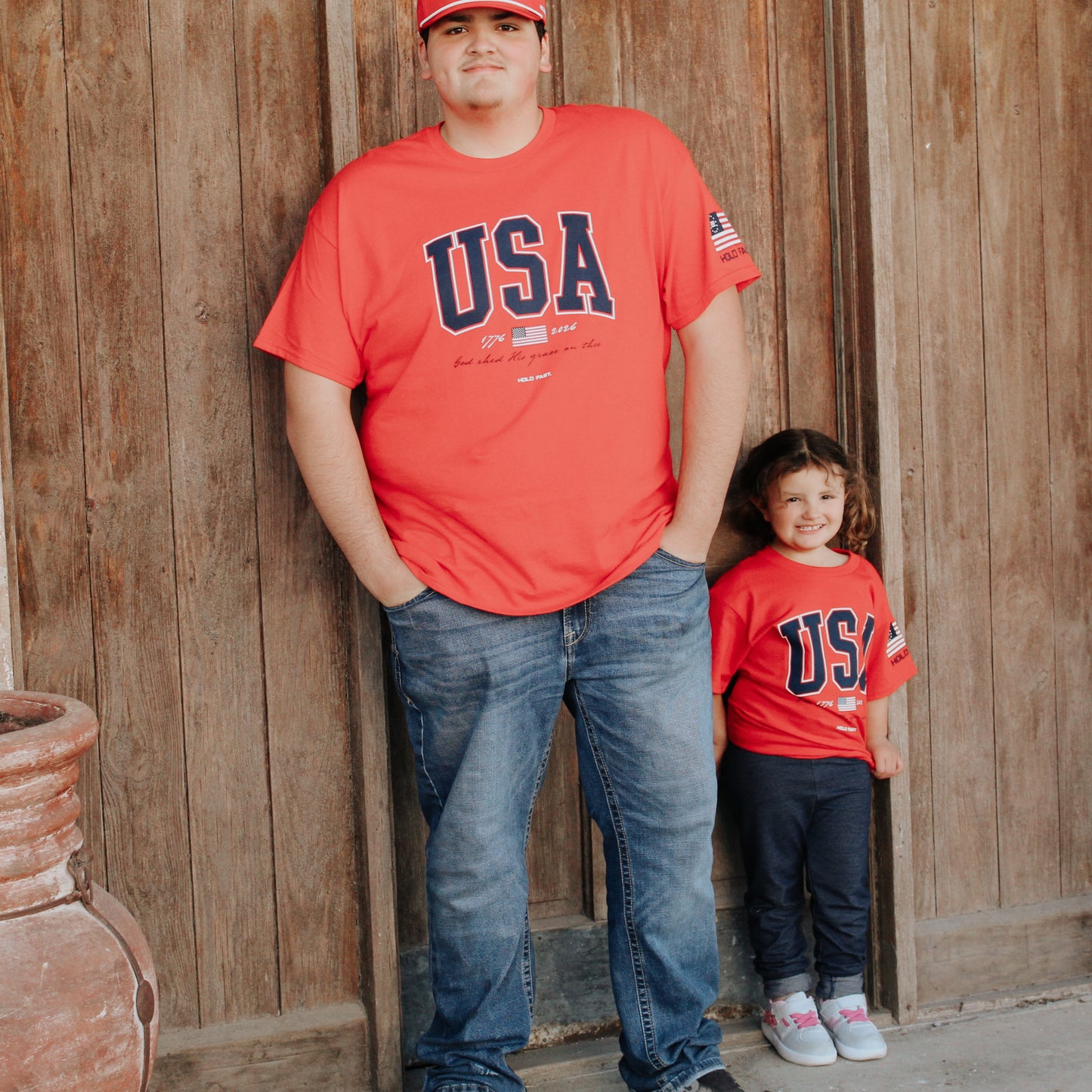 Kids USA Strong Red T-Shirt