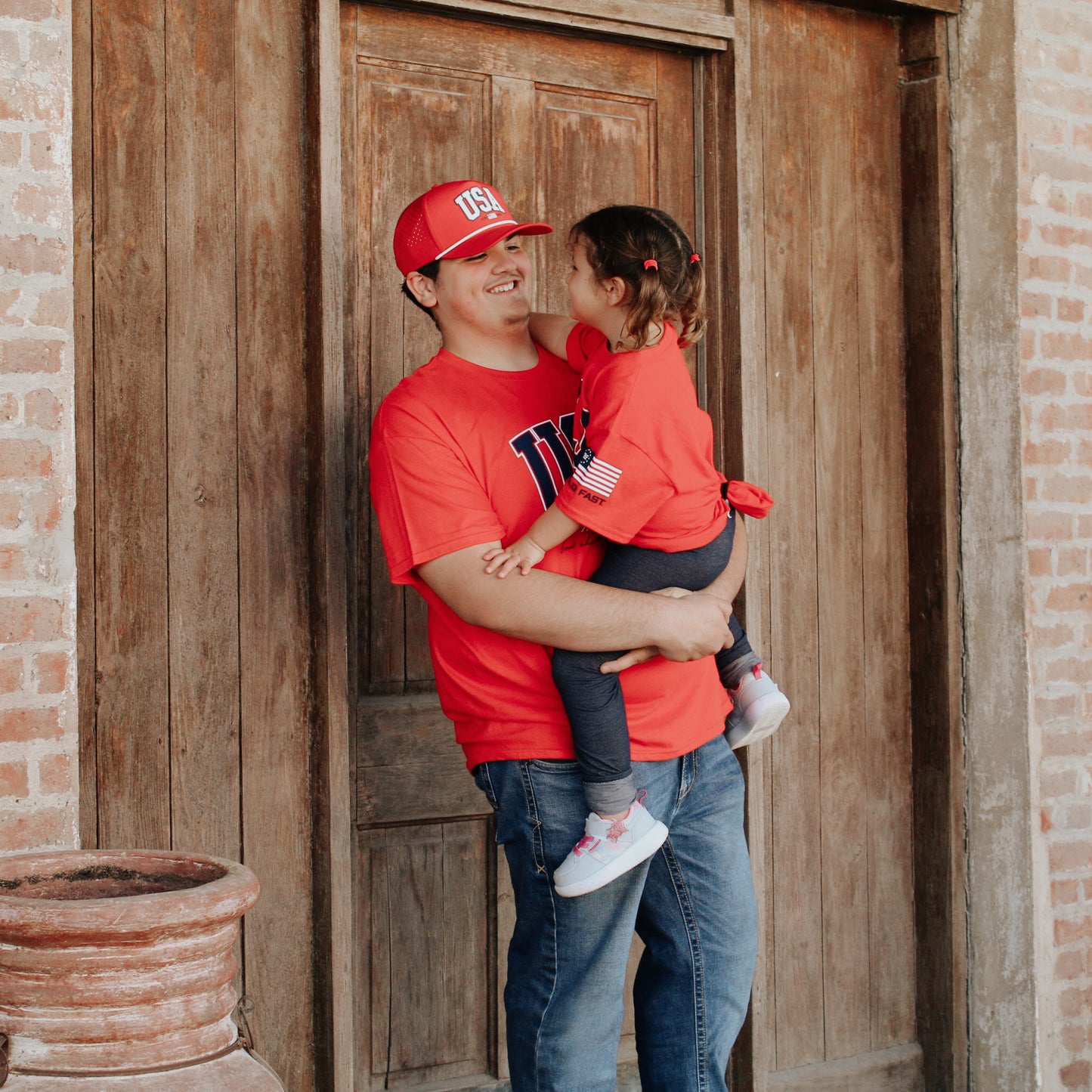 Kids USA Strong Red T-Shirt