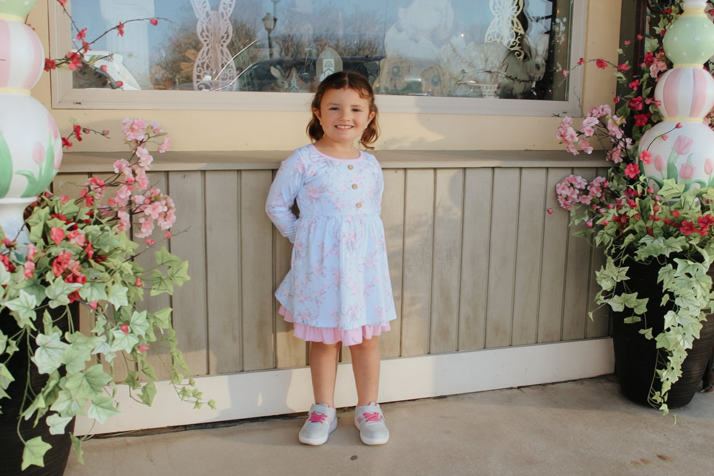 Blue Rose Twirl Dress