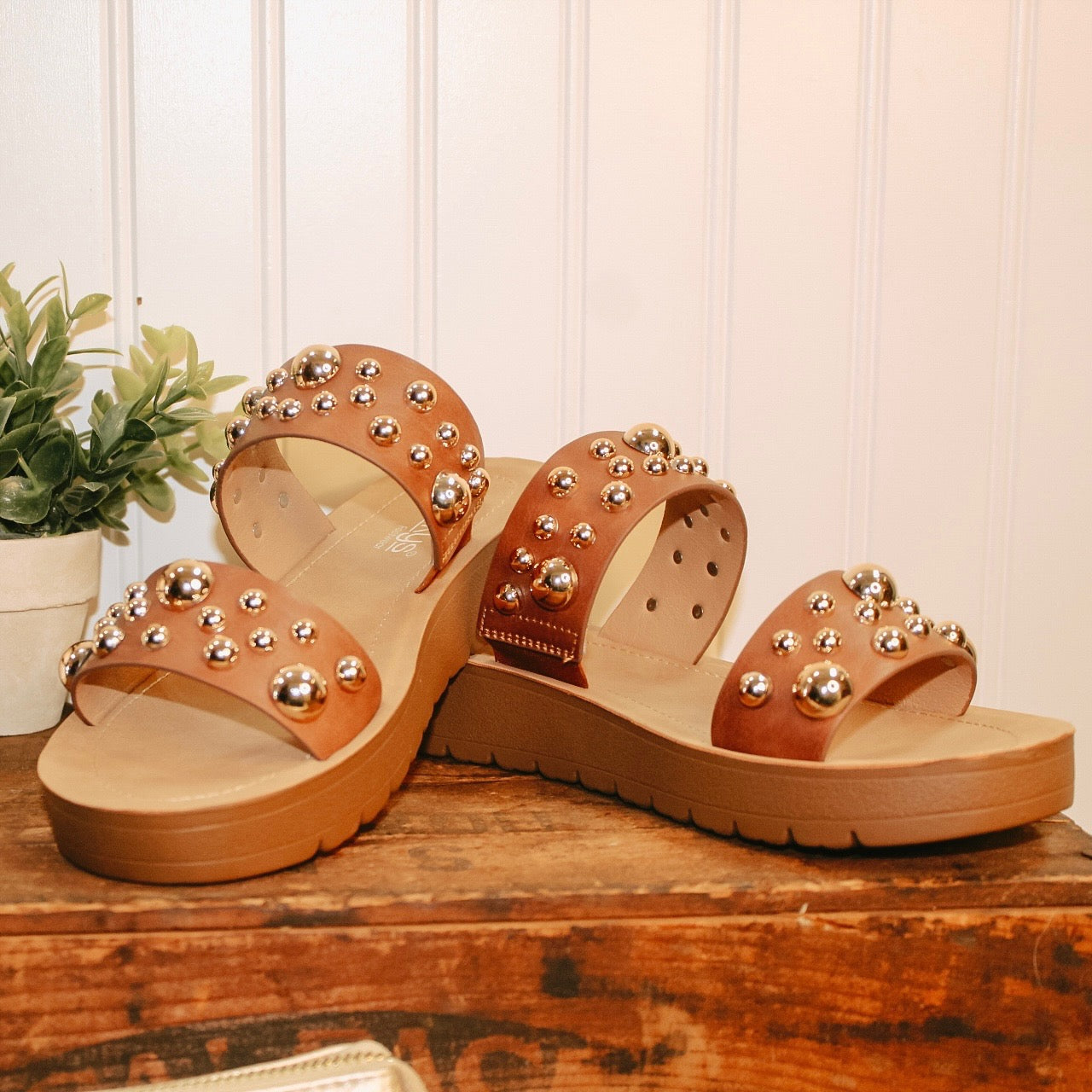 Cognac Bad Romance Sandals