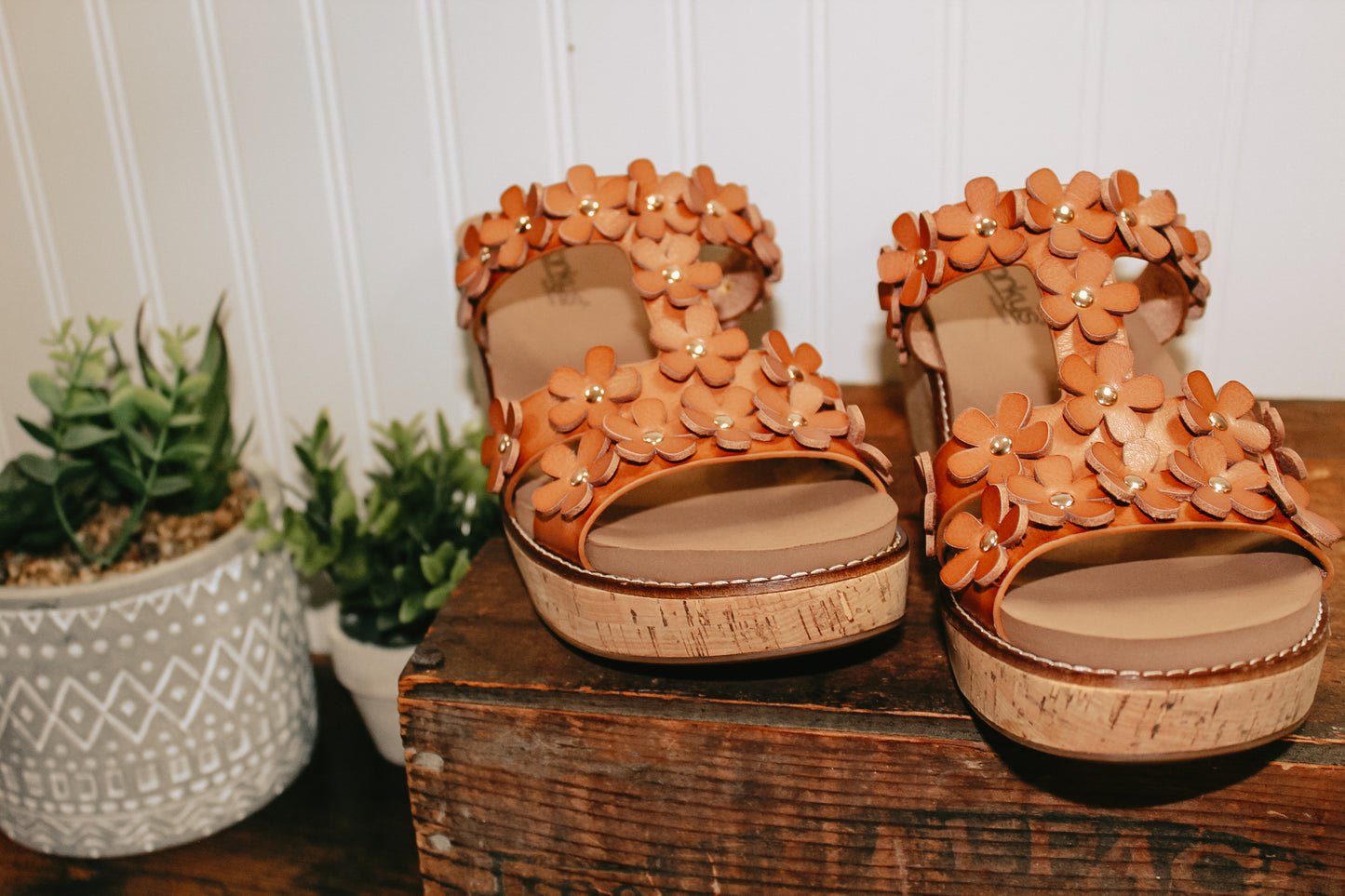 Mic Drop Cognac Wedge