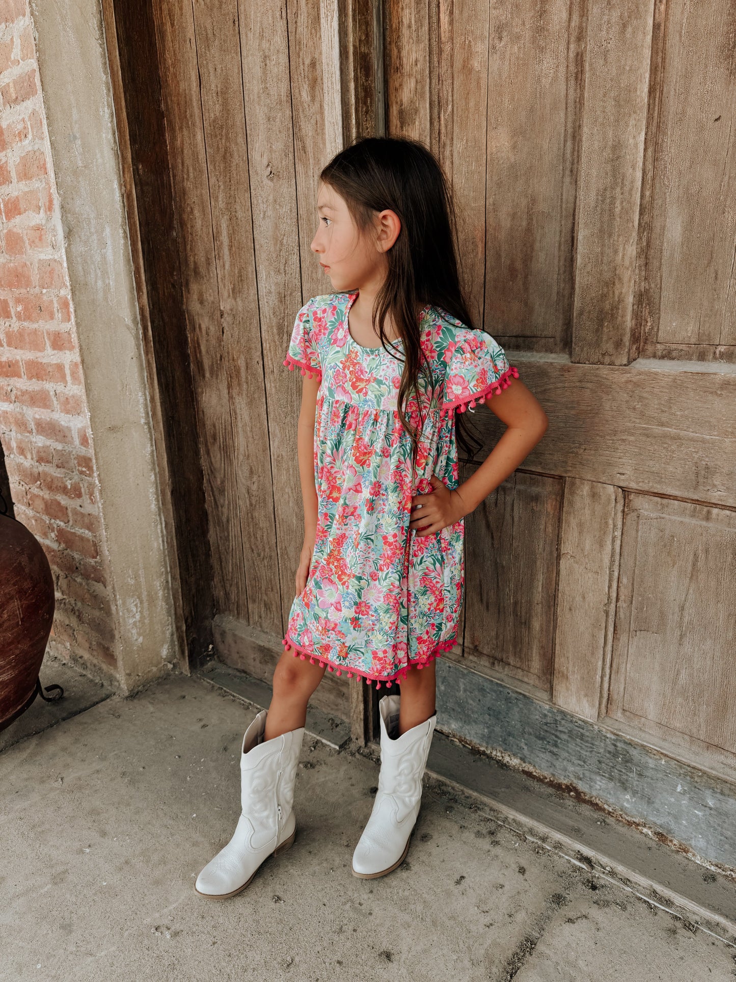 Preppy Petals Pom Dress