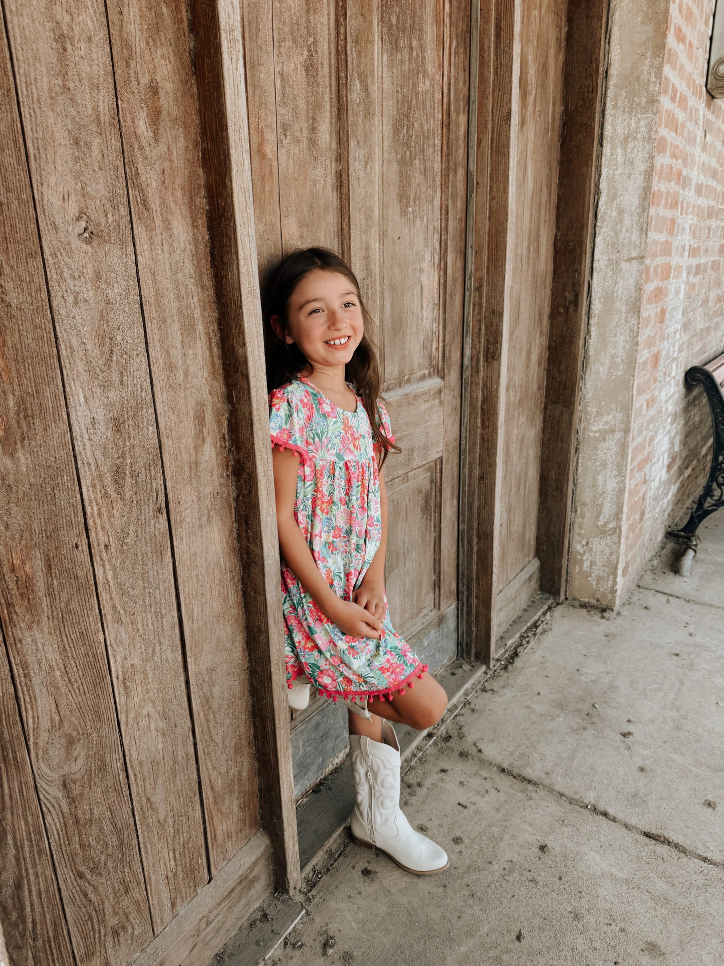 Preppy Petals Pom Dress