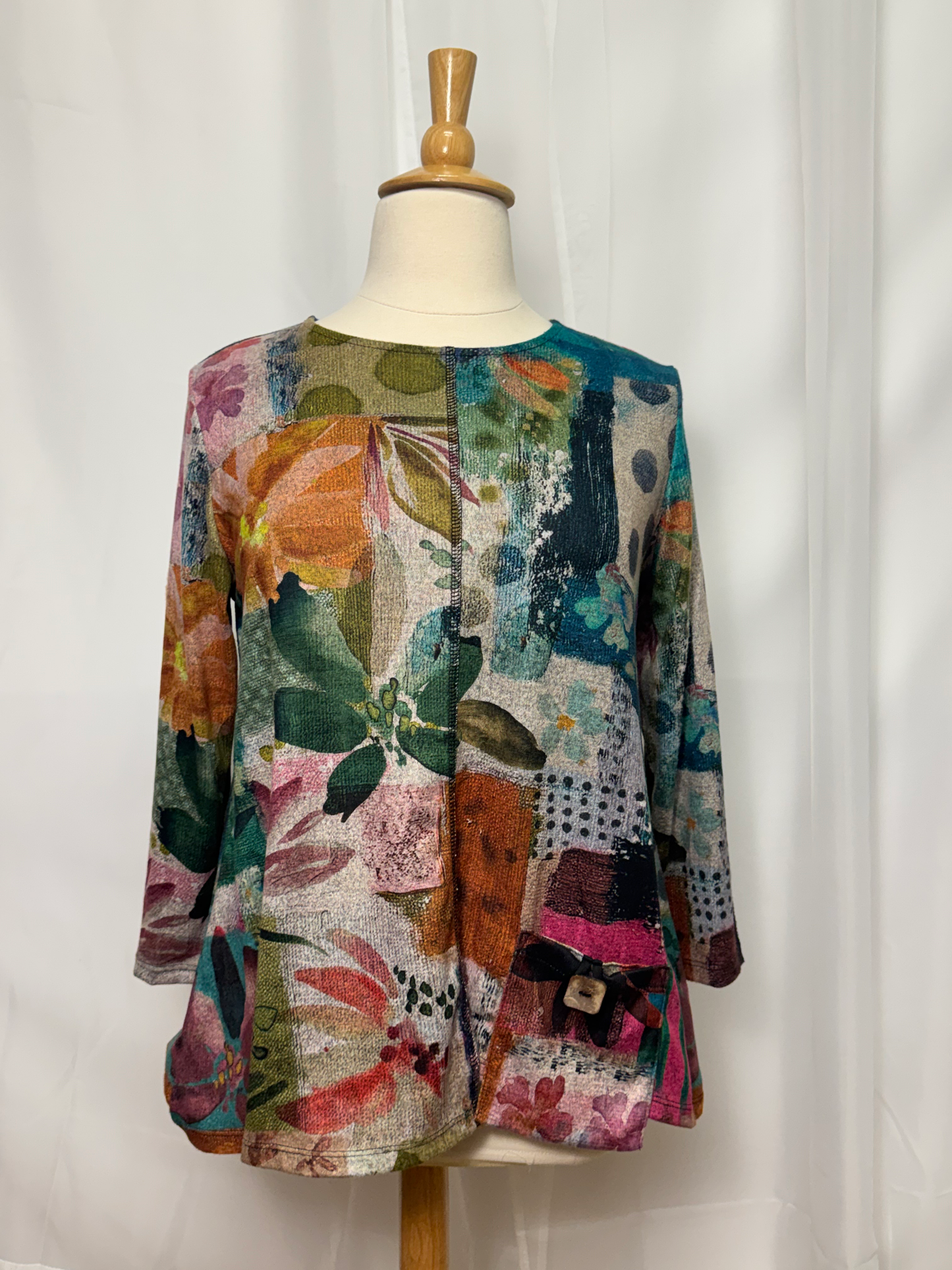 Multicolor Front Seam Single Pocket Tunic