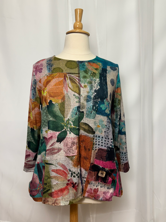 Multicolor Front Seam Single Pocket Tunic