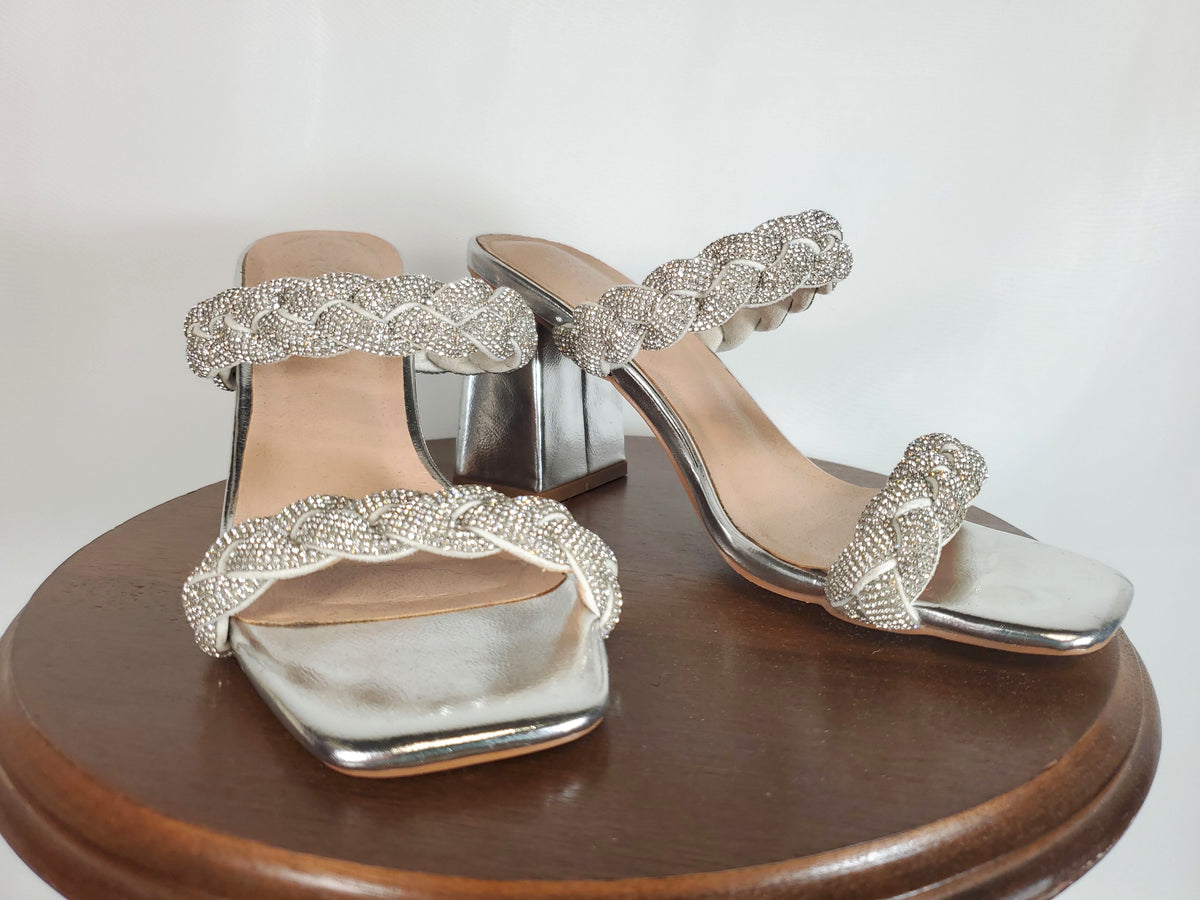 French Kiss Silver Sandals