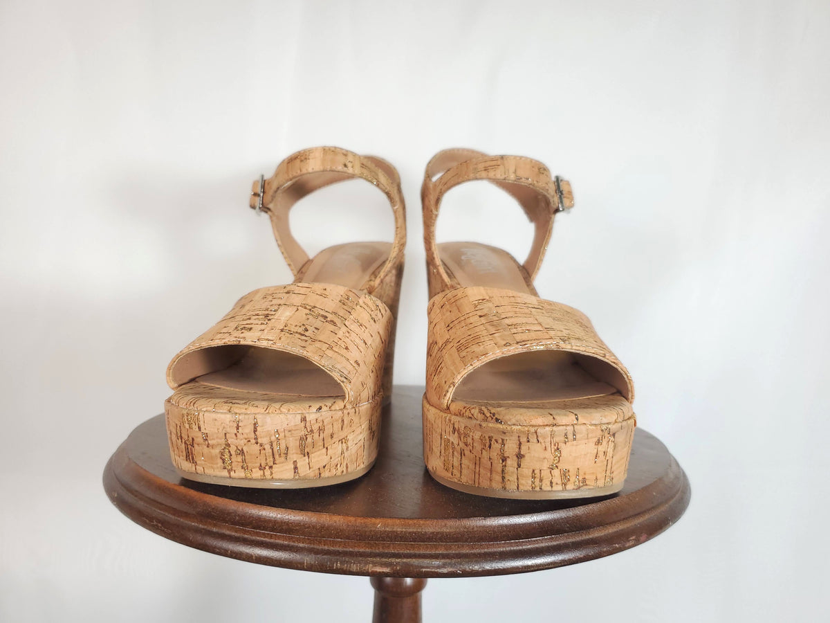 Cheers Glitter Cork Heel