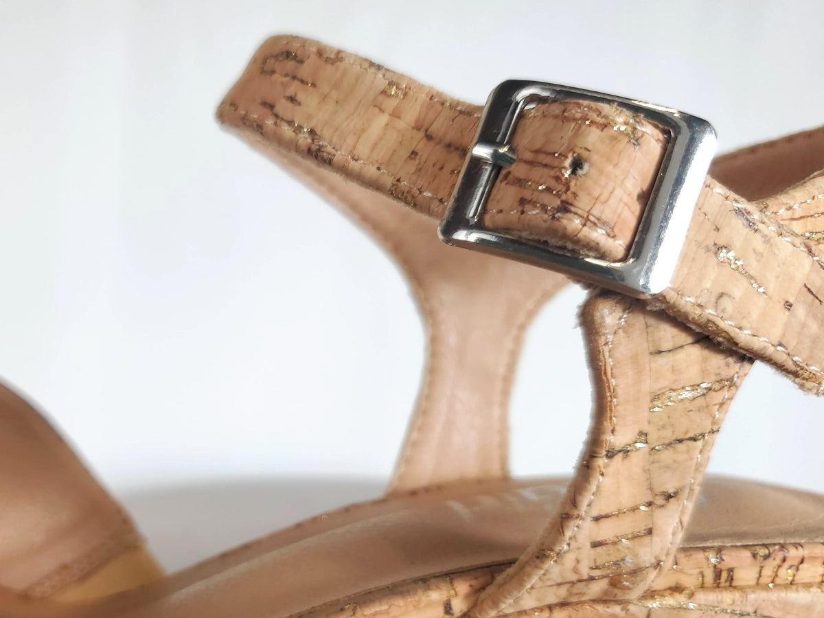 Cheers Glitter Cork Heel