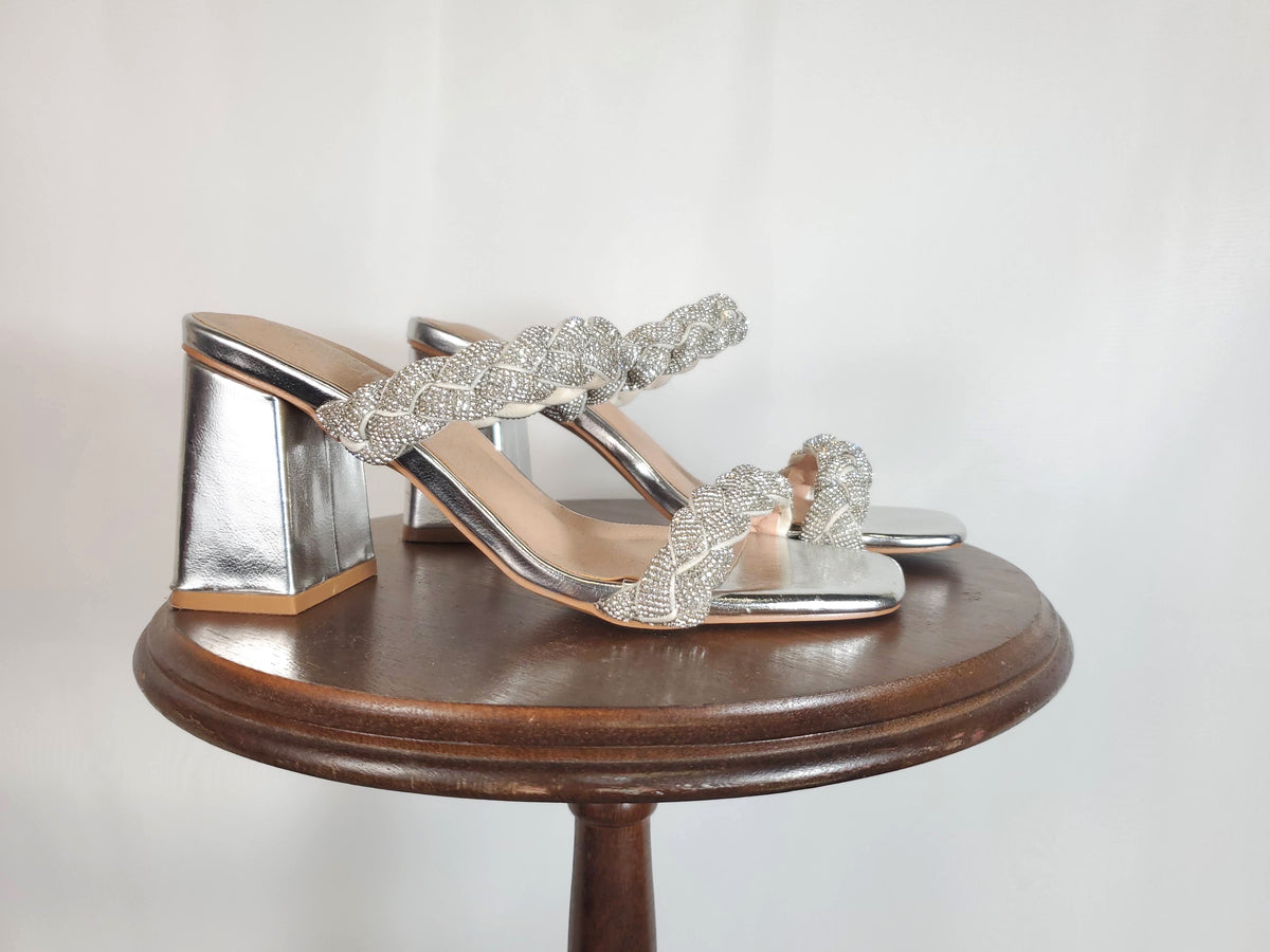 French Kiss Silver Sandals