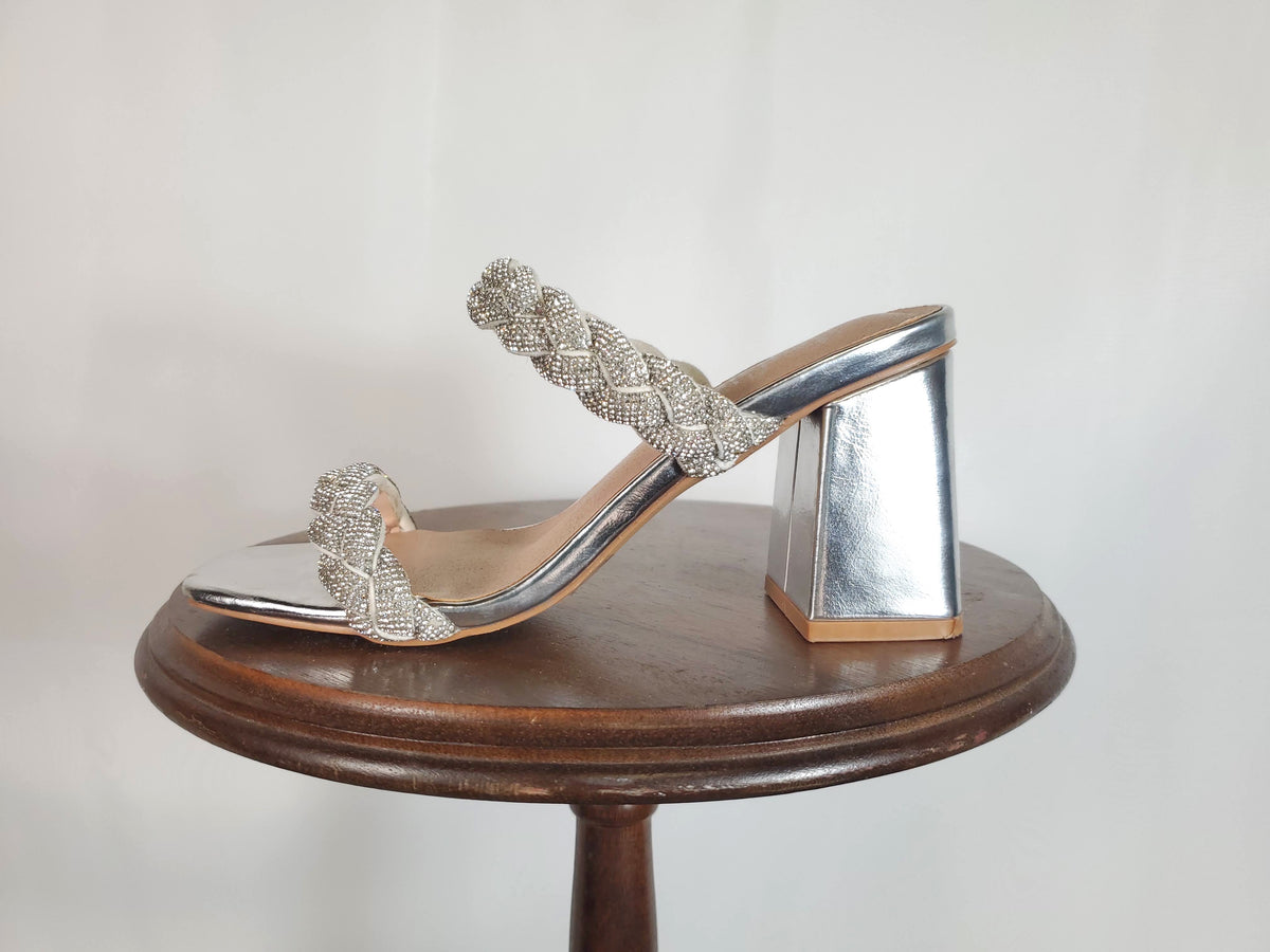 French Kiss Silver Sandals