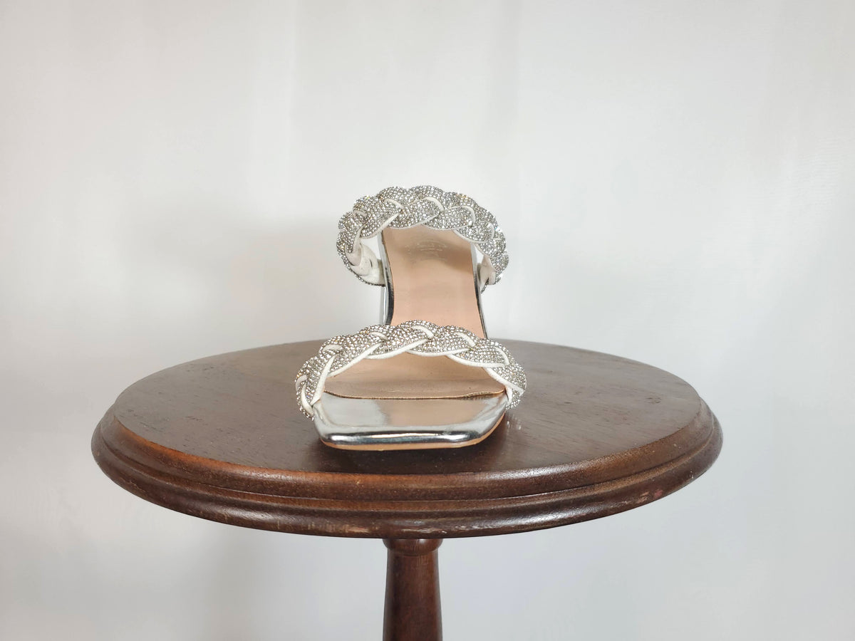 French Kiss Silver Sandals