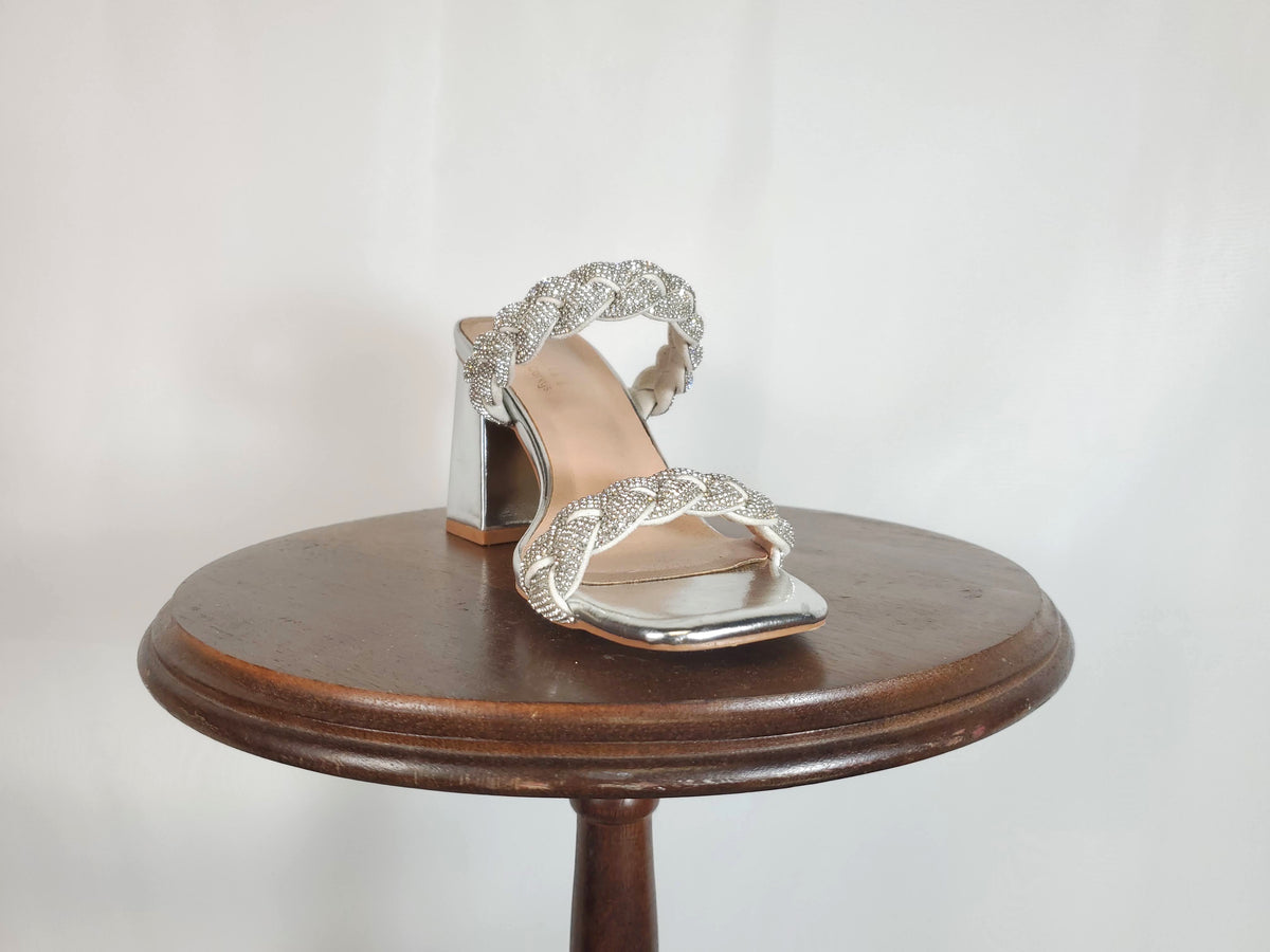 French Kiss Silver Sandals