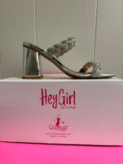 French Kiss Silver Sandals