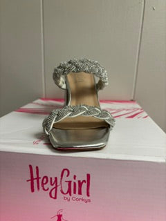 French Kiss Silver Sandals