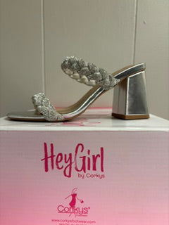 French Kiss Silver Sandals