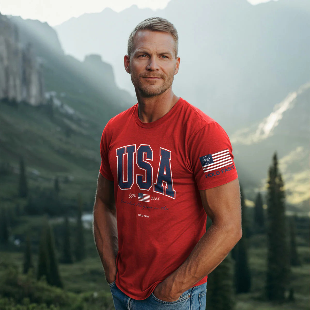 USA Strong Red T-Shirt
