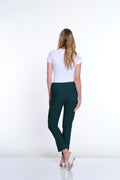 Teal Pull On Ankle Pant With Front And Back Pockets