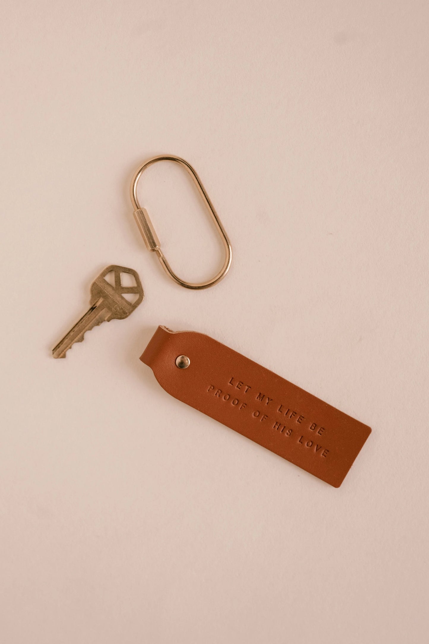 Proof of His Love Leather Key Fob