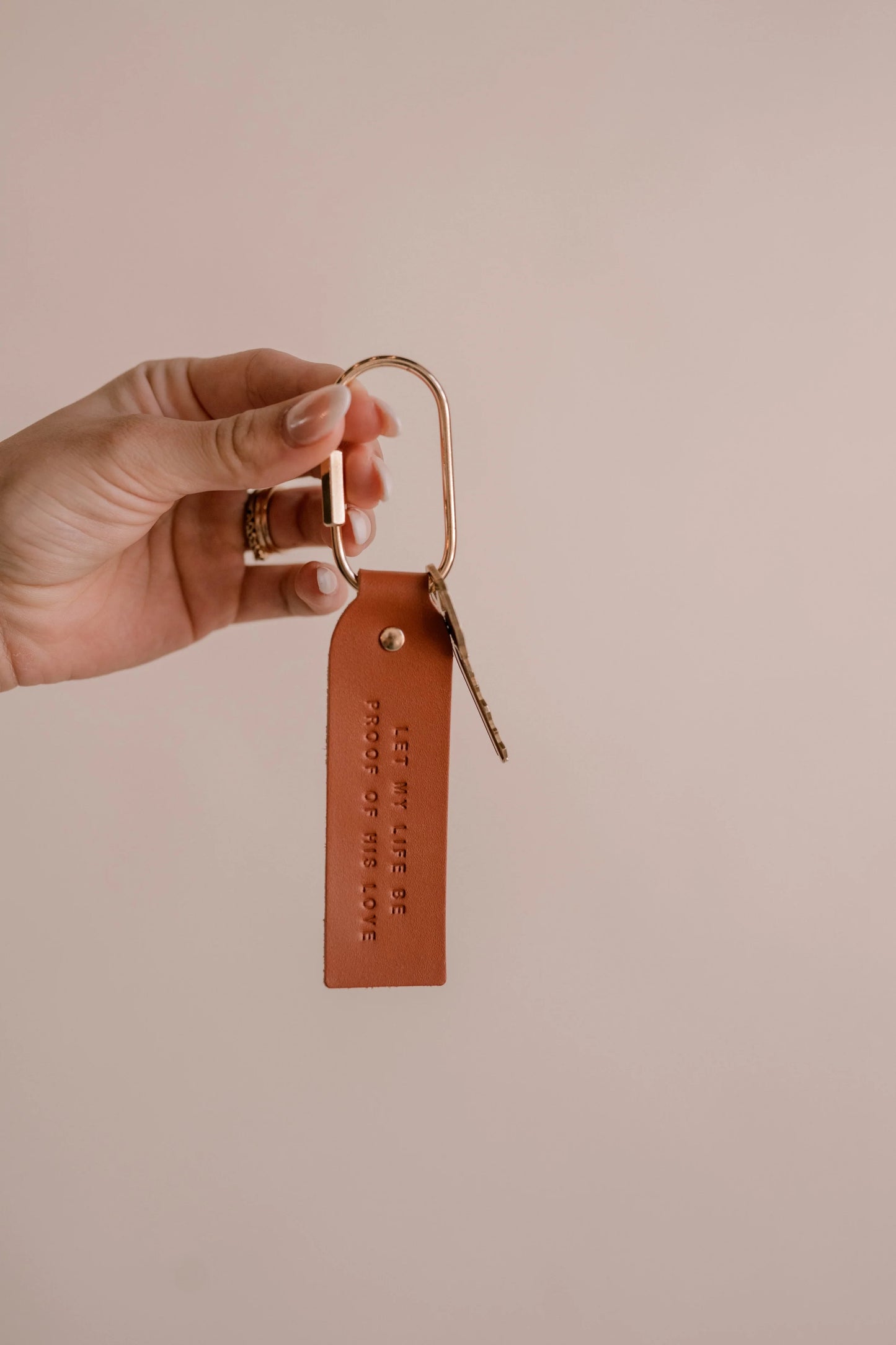 Proof of His Love Leather Key Fob