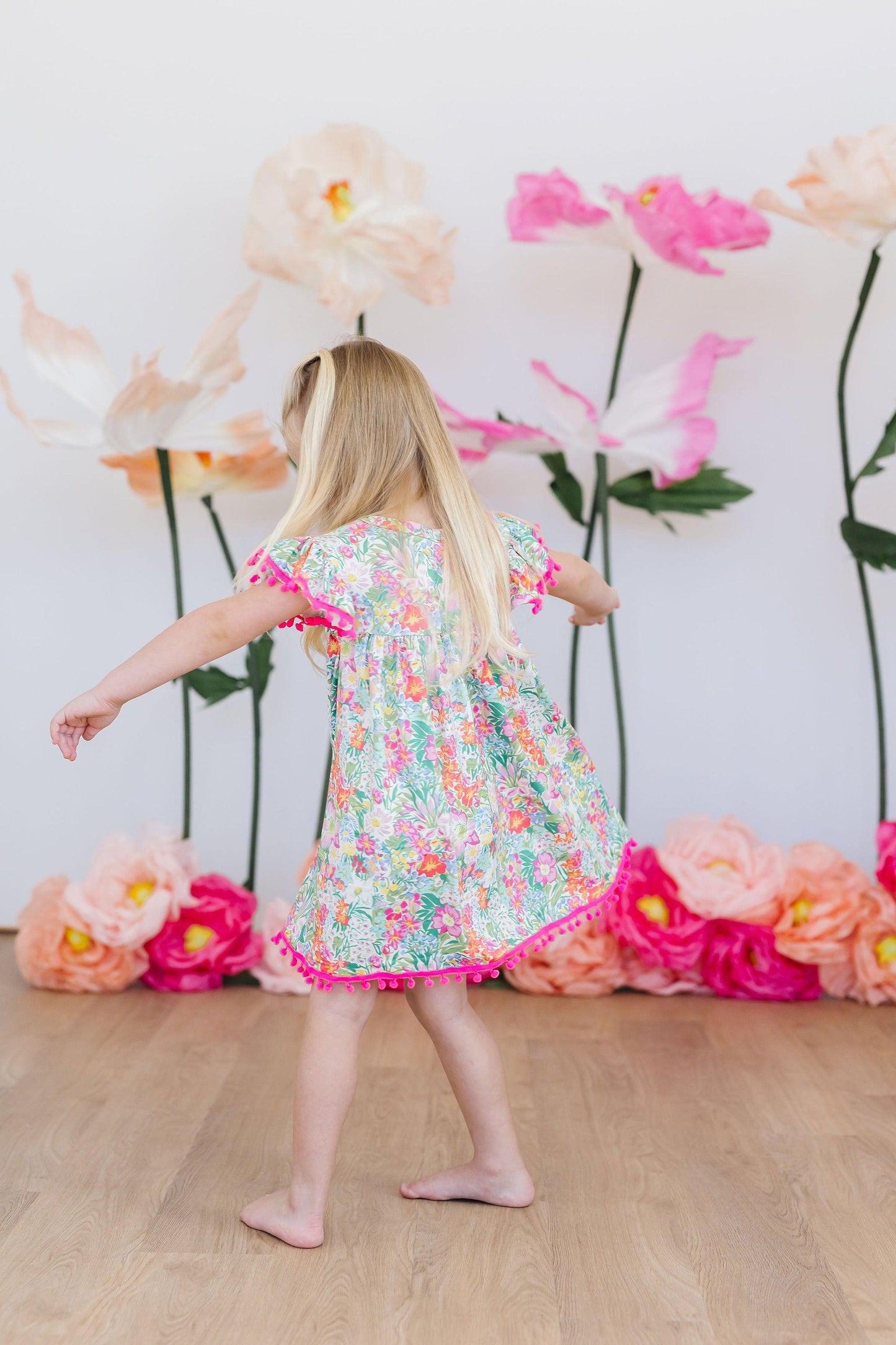 Preppy Petals Pom Dress