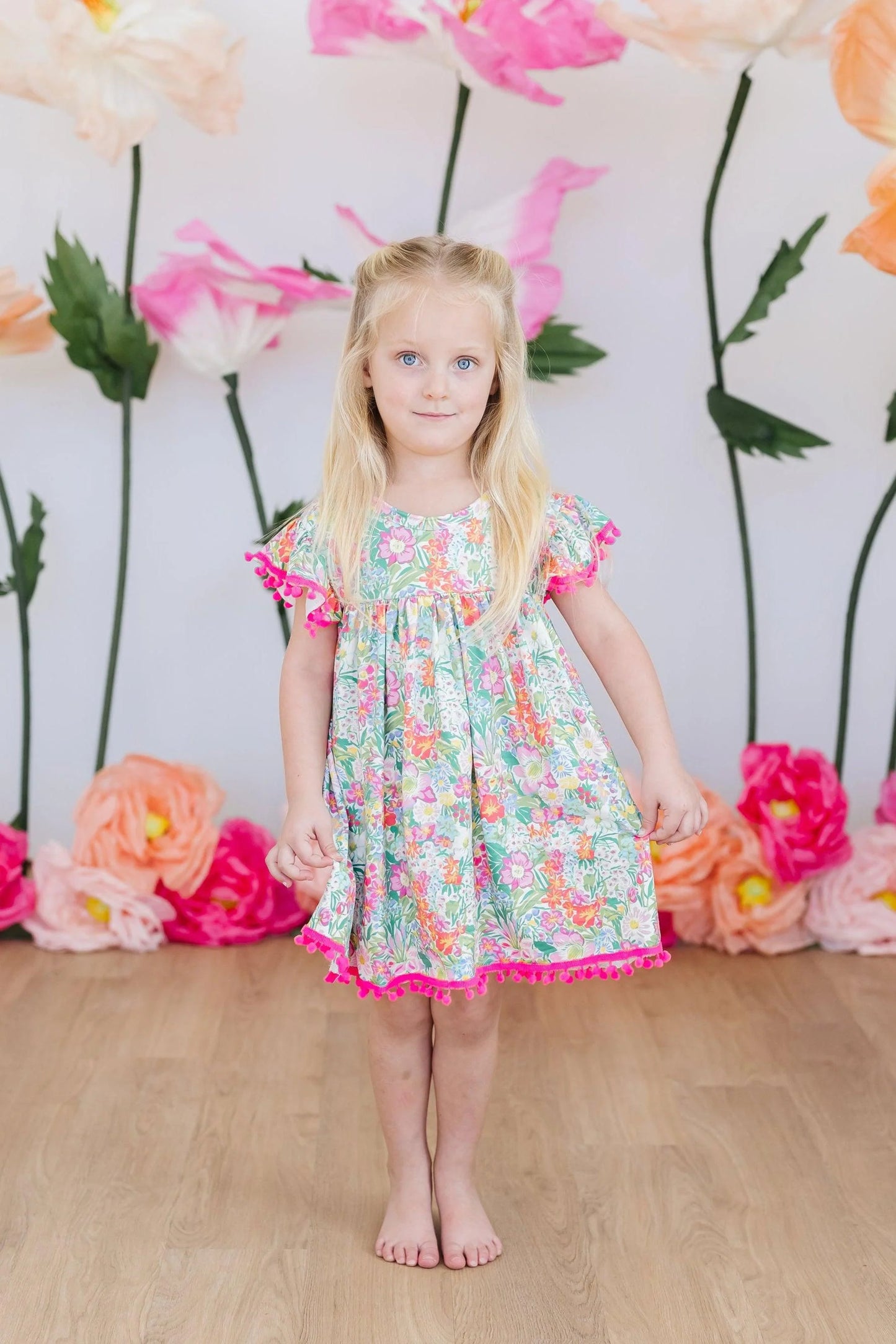 Preppy Petals Pom Dress