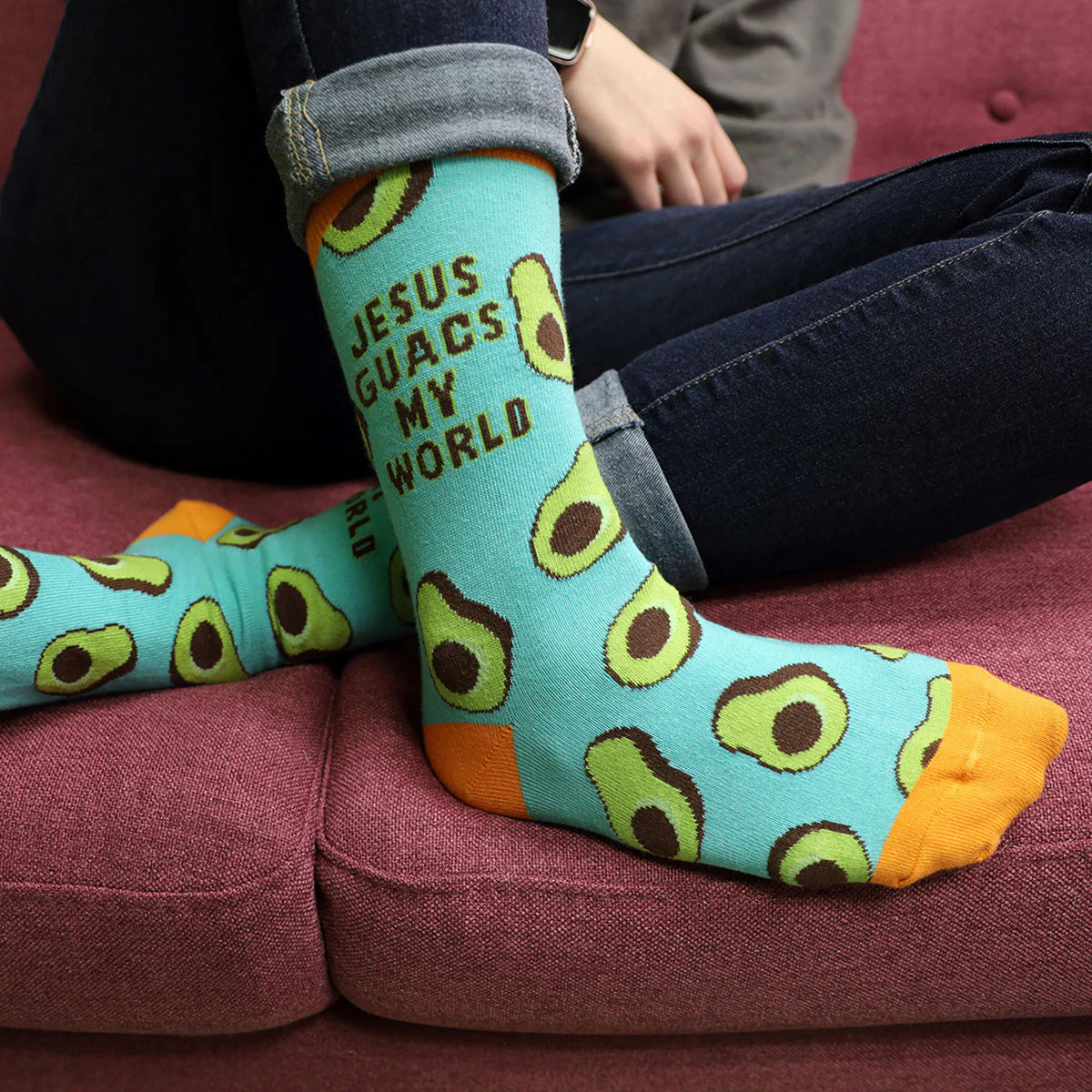 Jesus Guacs My World Sole Socks
