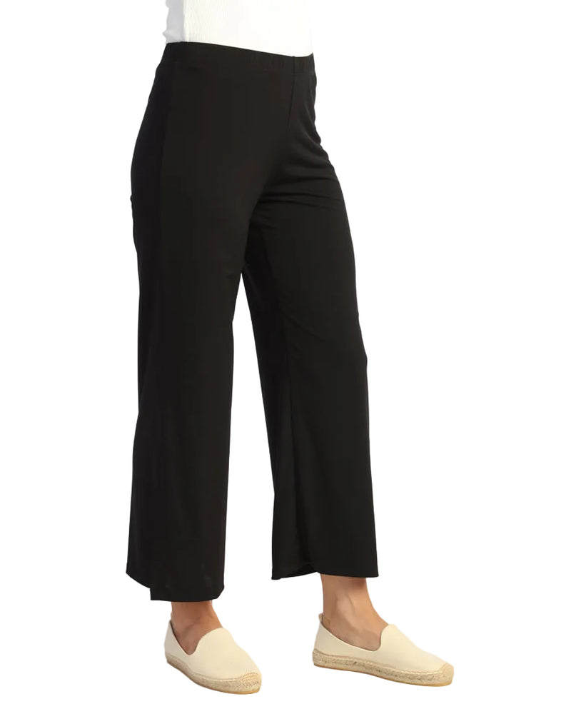 Black Wide Leg Pant With Side Slit