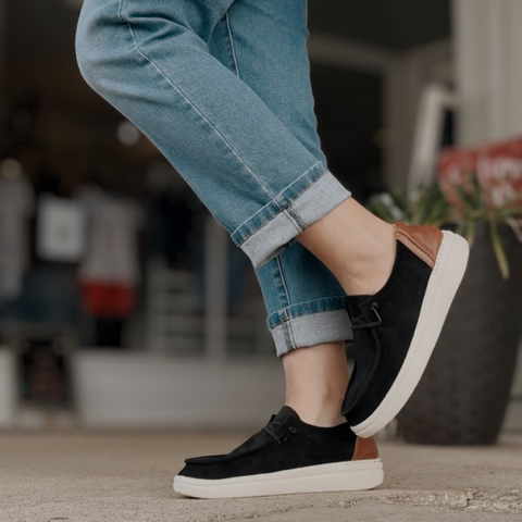 Black Faux Suede Kayak 2