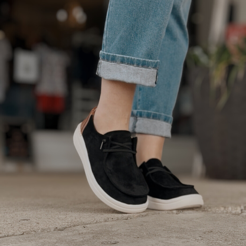 Black Faux Suede Kayak 2