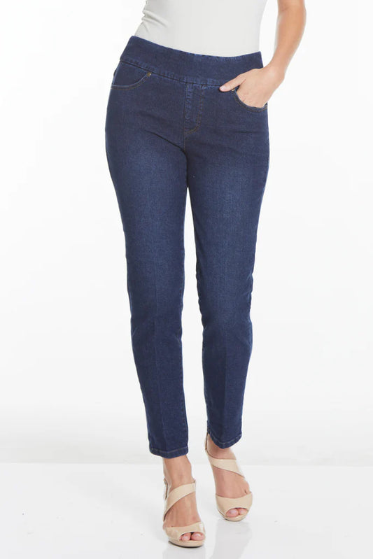 Dark Indigo Ankle Pants w/Real Pockets