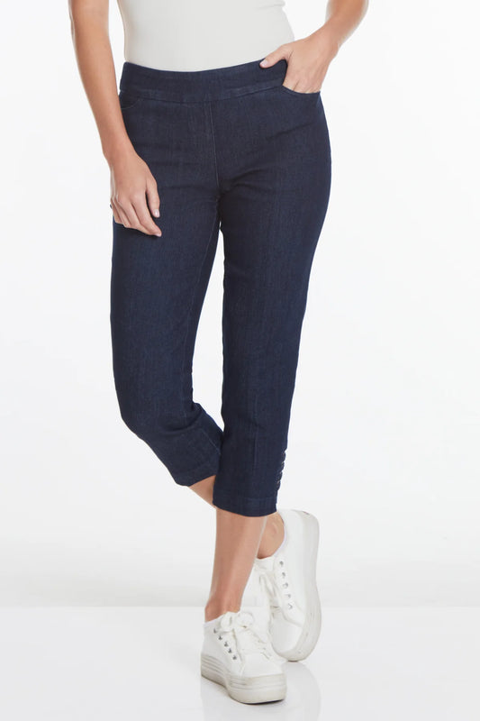 Denim Ladder Crop Pants