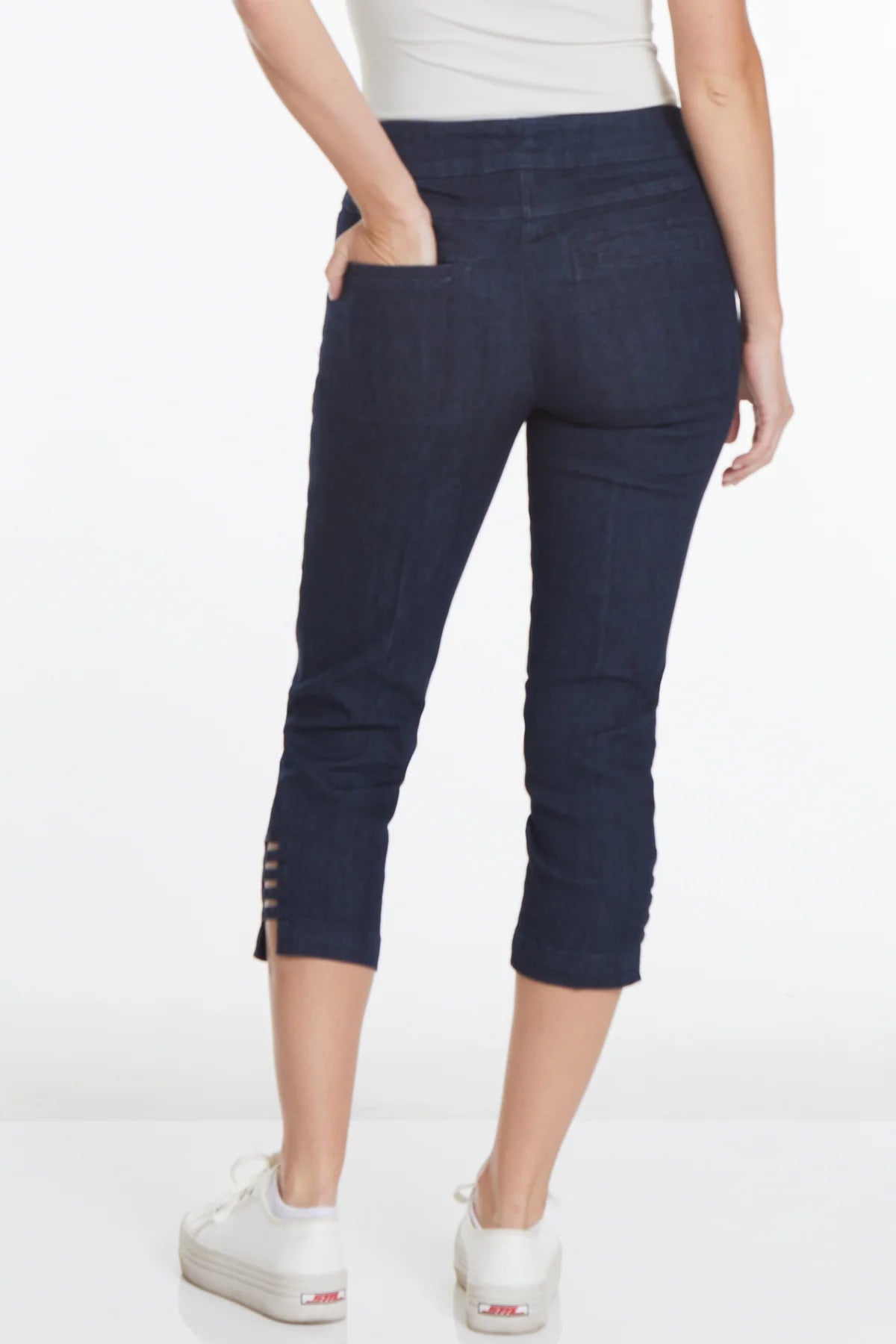 Denim Ladder Crop Pants