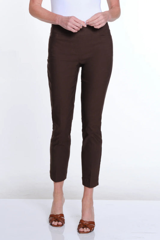 Chocolate Pull-On Ankle Pants w/Real Pockets Plus