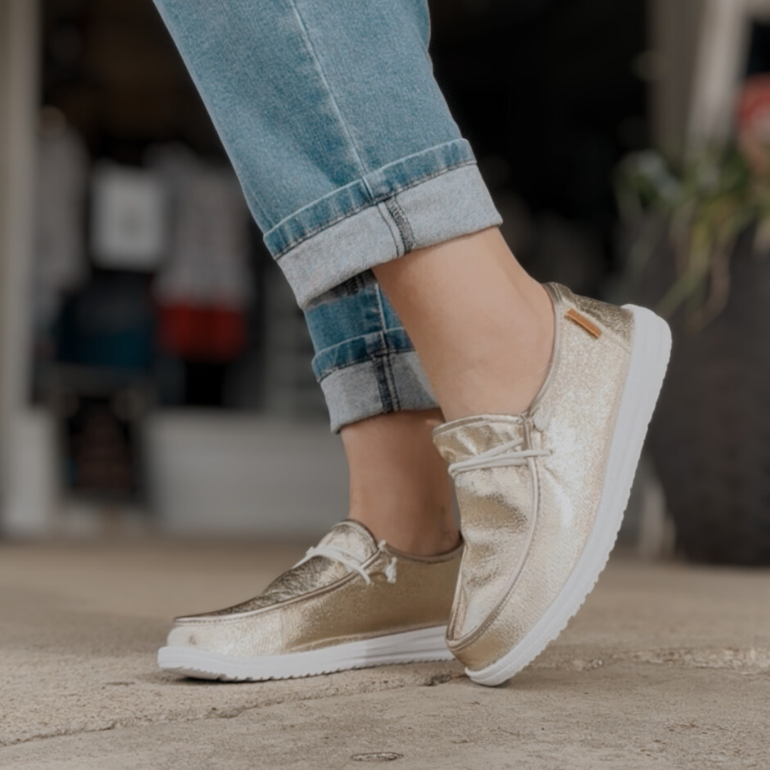 Gold Crinkle Kayak Shoes