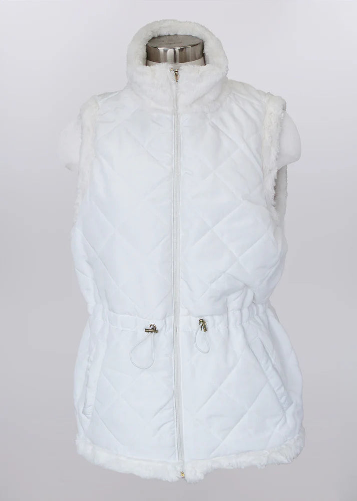 Cozy White Fleece Vest