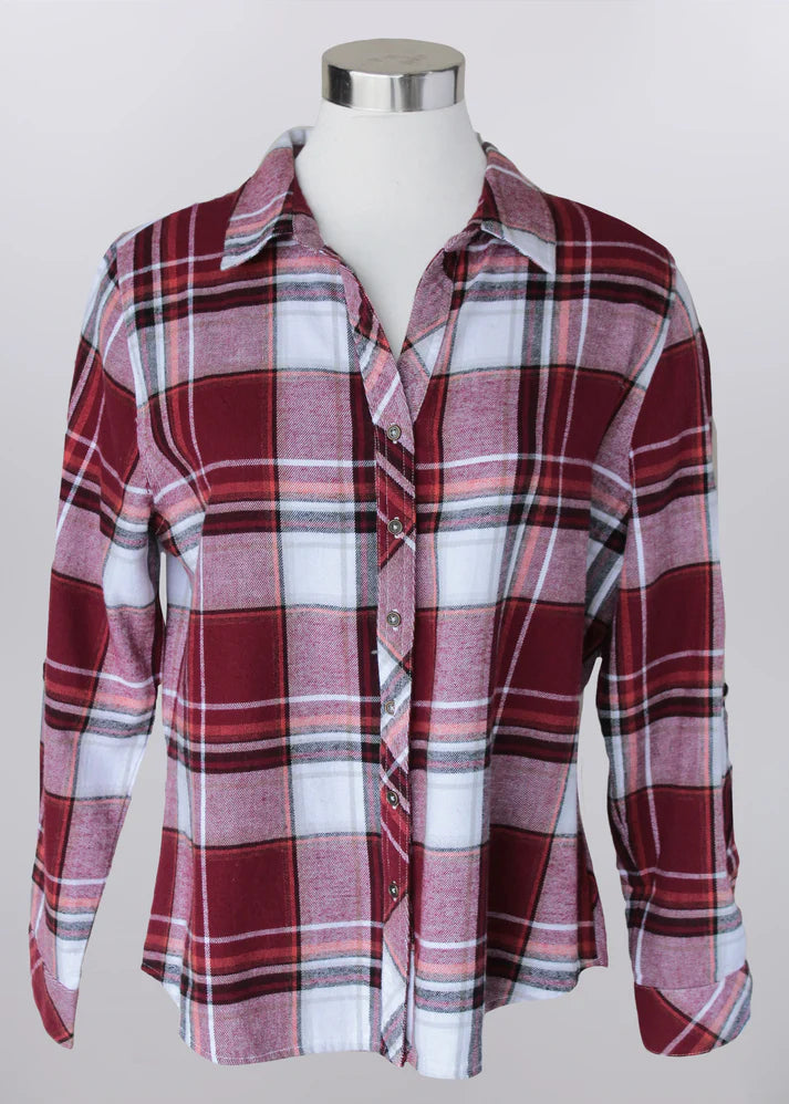Burgundy Plaid Shacket