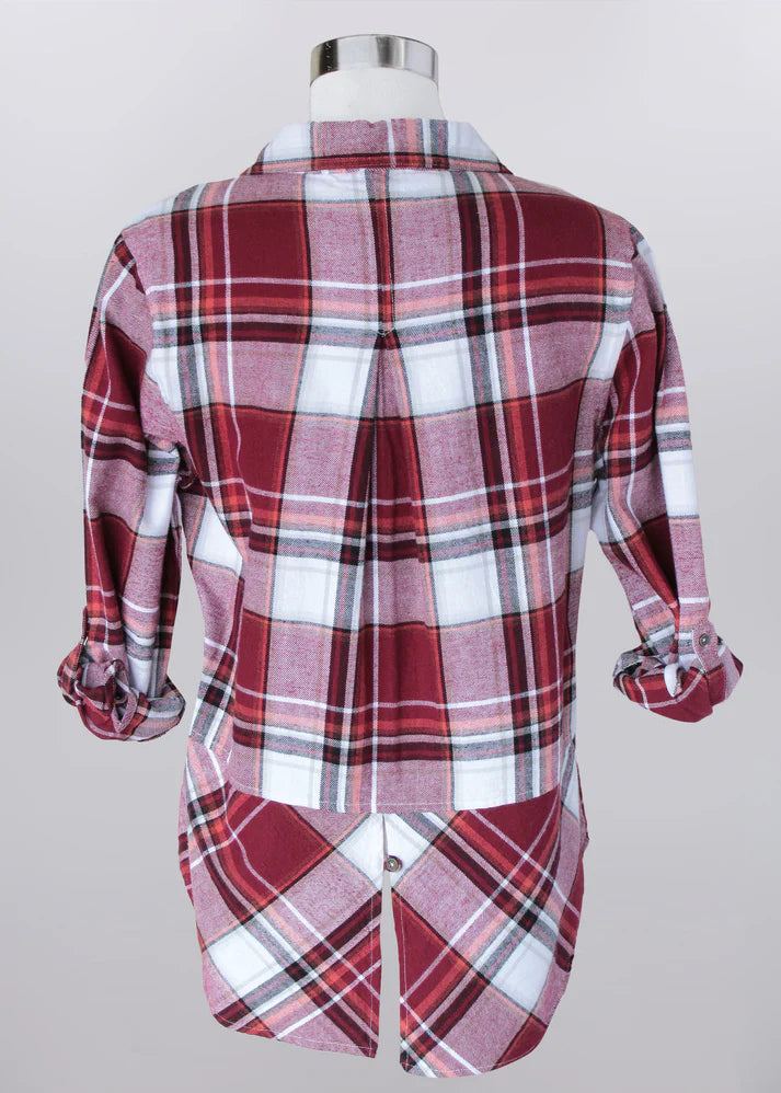 Burgundy Plaid Shacket