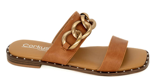 Cognac Catch Flights Not Feelings Sandals