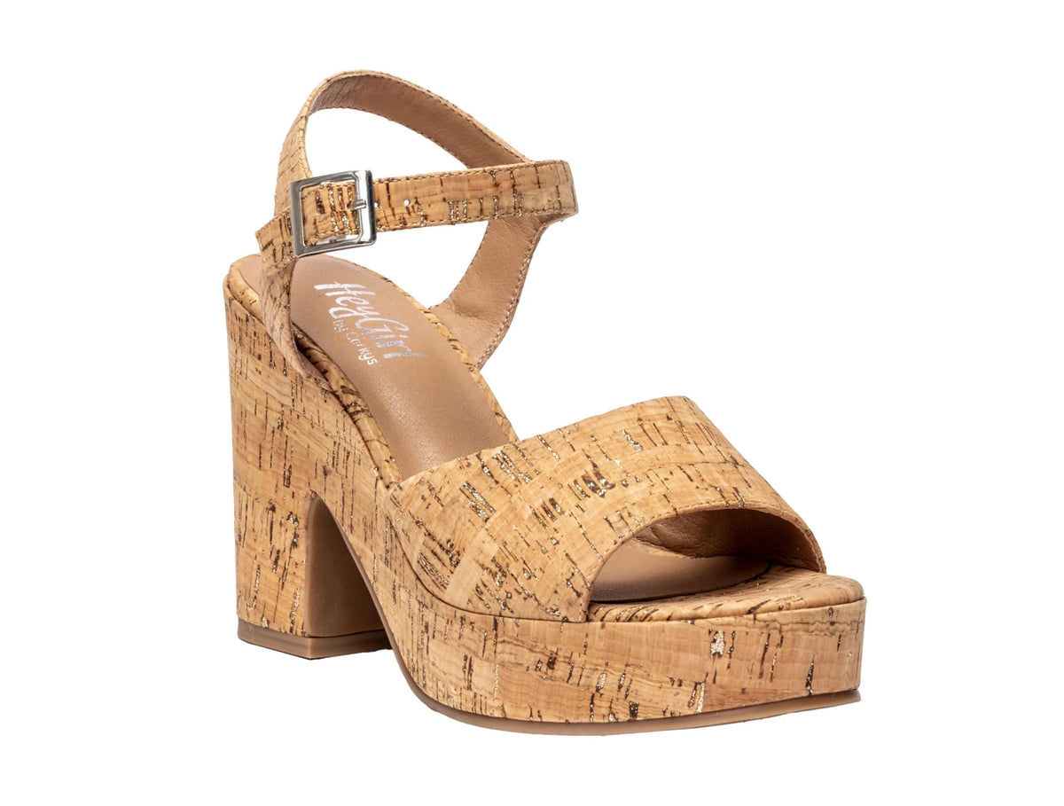 Cheers Glitter Cork Heel