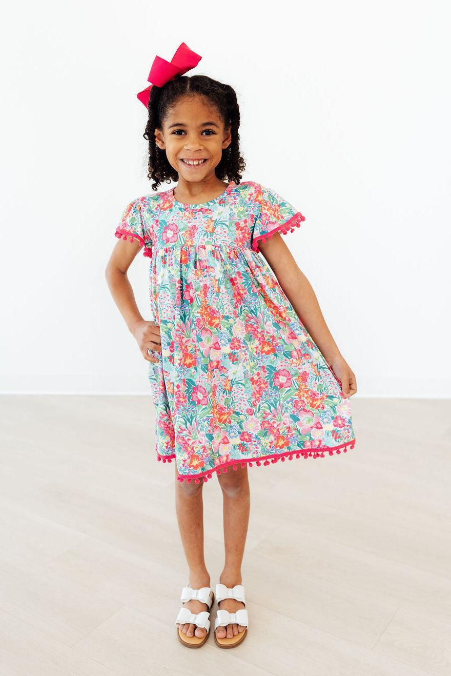 Preppy Petals Pom Dress