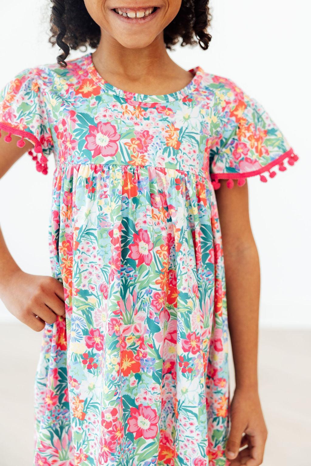 Preppy Petals Pom Dress