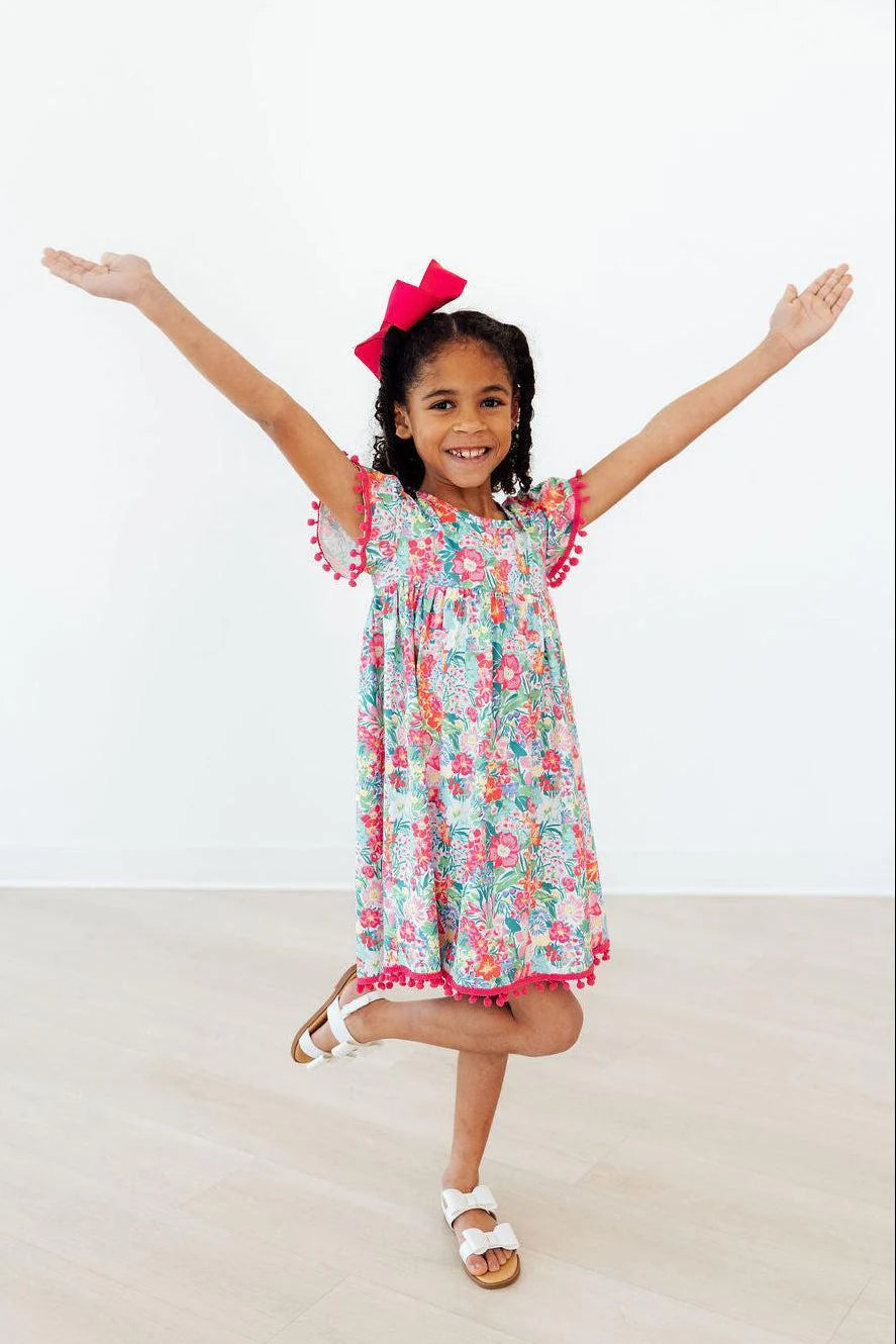 Preppy Petals Pom Dress