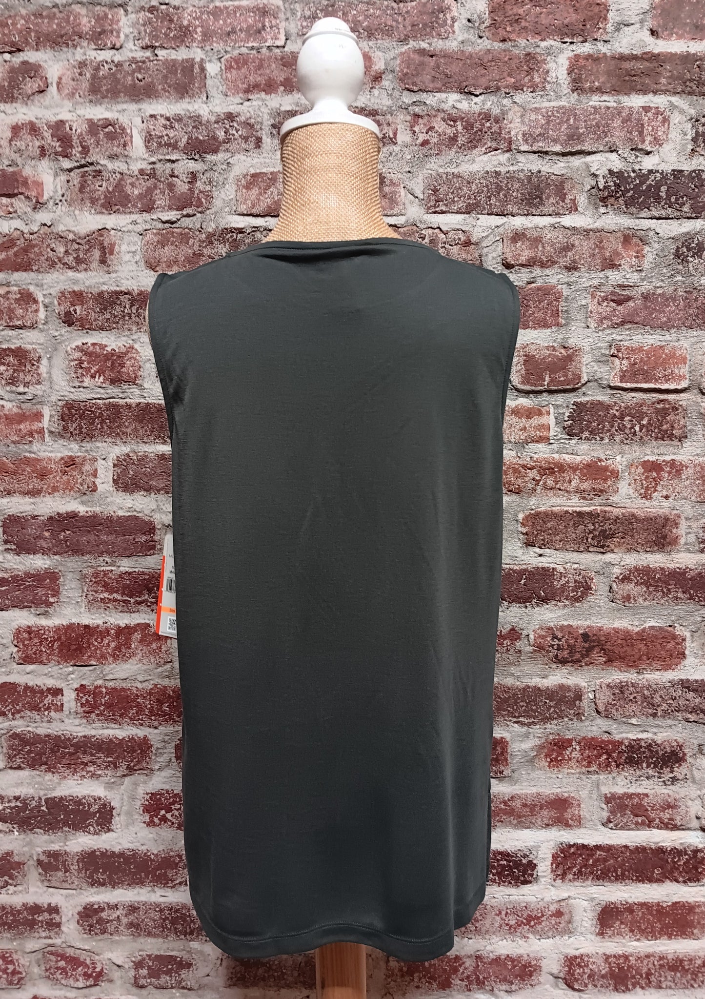 Dark Platinum Gray Scoop Neck Tank